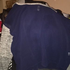 Grey and blue mesh blouse with slit back!